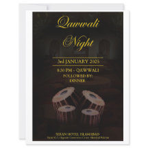 Elegant Qawwali Night Invitation Card