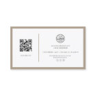 Elegant QR Code Card Social Sand  Business Card