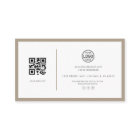 Elegant QR Code Card Social Sand  Business Card