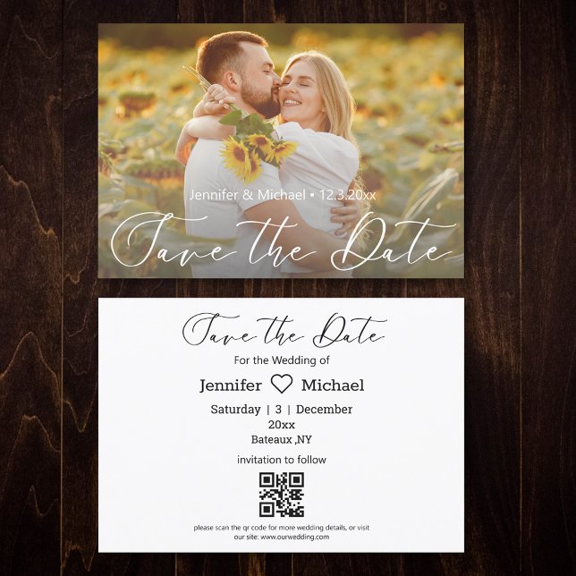 elegant qr code photo minimal  save the date (Creator Uploaded)