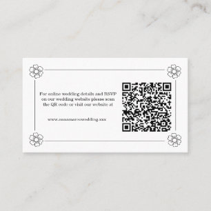 Elegant  QR Code RSVP Card 