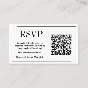 Elegant QR Code RSVP Card