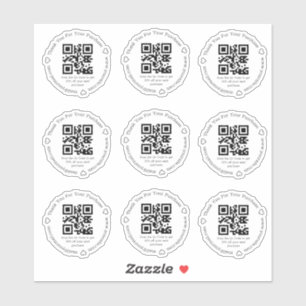 elegant qr code small business discount thank you