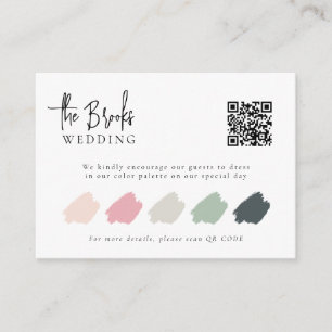 Elegant QR Code Wedding Attire Dress Code Insert