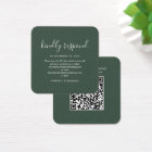 Elegant QR Code Wedding Response RSVP Card