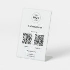 Elegant QR Payment Stand | Custom Logo Scan-to-Pay