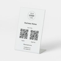 Elegant QR Payment Stand | Custom Logo Scan-to-Pay
