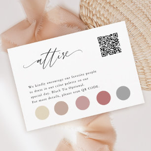 Elegant QT Wedding Colour Palette Attire Cards