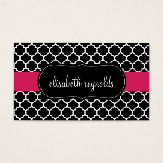 Elegant Quatrefoil Business Cards