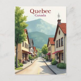 Elegant Quebec Canada watercolor Postcard