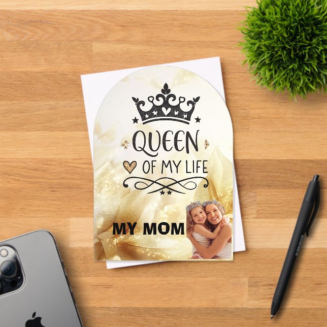 Elegant Queen of my Life-my mom  Acrylic Invitations (Insitu (Invitation Card))