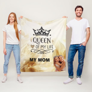 Elegant Queen of my Life-my mom  Fleece Blanket