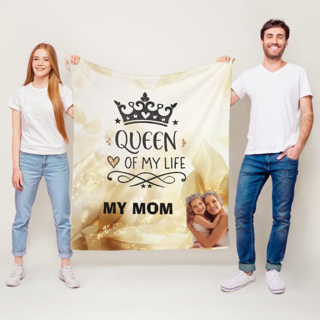 Elegant Queen of my Life-my mom  Fleece Blanket (In Situ)
