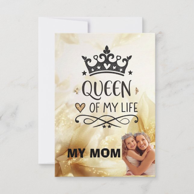 Elegant Queen of my Life-my mom  Thank You Card (Front)