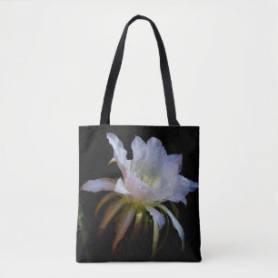 Elegant Queen of the Night Cactus Flower Tote Bag