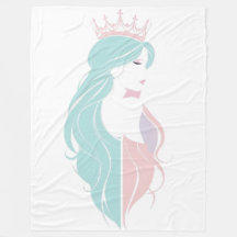 "Elegant Queen with Crown” Pastel Design