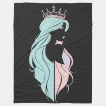 "Elegant Queen with Crown” Pastel Design