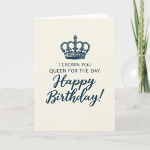 Elegant Queens Birthday Card
