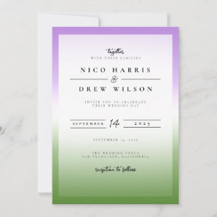 Elegant Queer Pride Wedding Invitation