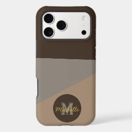 Elegant Quiet Luxury Brown & Beige Custom Name