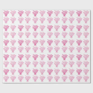 Elegant Quinceañera Floral Bouquet   Pink & White  Wrapping Paper