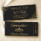 Elegant Quinceanera Gold and Black Ticket