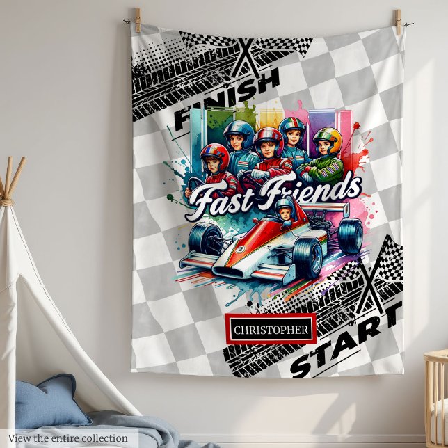 Elegant Racing Blanket Sport Car Boy Driving (Elegant Racing Blanket Sport Car Boy Driving)