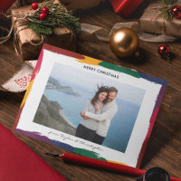 Elegant Rainbow Border Custom Message Photo