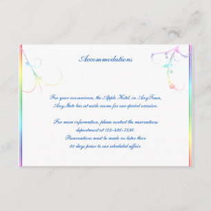 Elegant Rainbow Floral Gay Wedding Insert