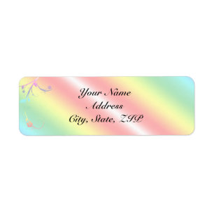 Elegant Rainbow Floral Mrs Return Address
