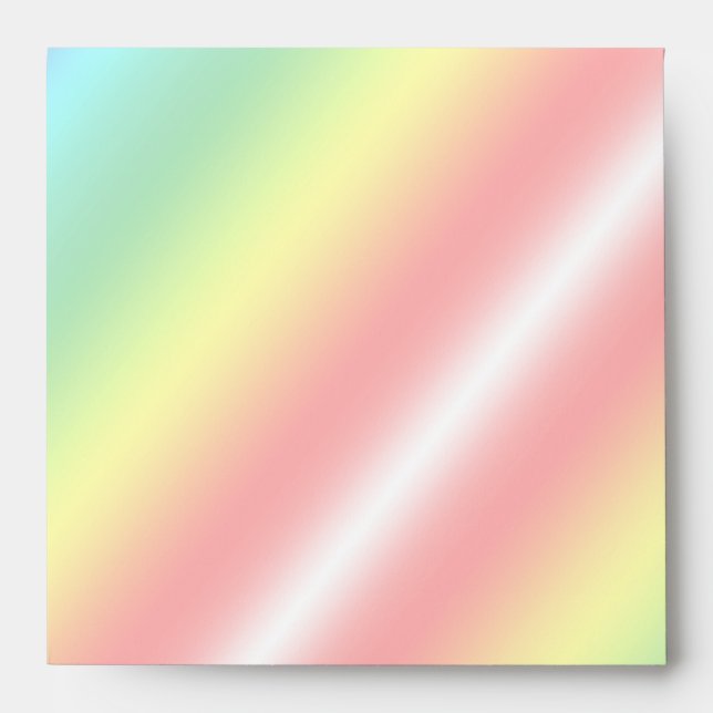 Elegant Rainbow Floral Wedding Envelope (Front)