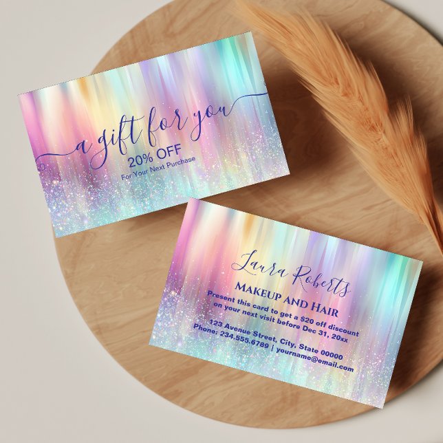 Elegant Rainbow Gradient Discount Card (Creator Uploaded)