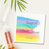 Elegant Rainbow Personalised Lesbian Bridal Shower