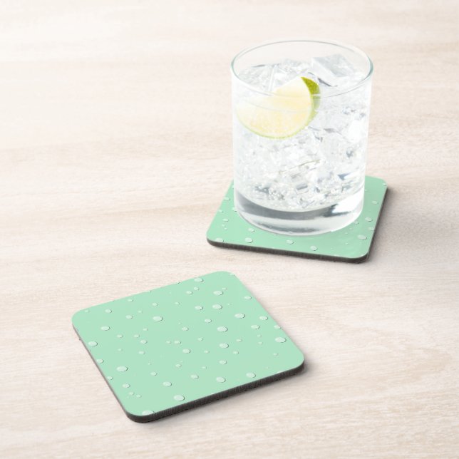 Elegant Raindrop Design Hard plastic coaster (Right Side)