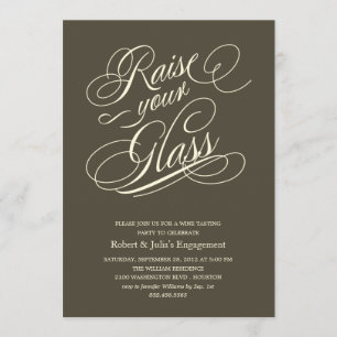 Elegant Raise Your Glass Party Invitations