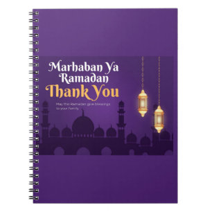 Elegant Ramadan Greetings- Gold Ramadan Kareem Notebook
