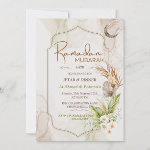 Elegant Ramadan Mubarak Iftar Dinner Invitation