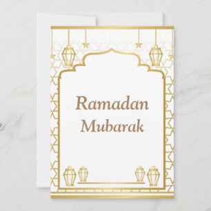 Elegant Ramadan Mubarak Islamic Masjid Design Holiday Card