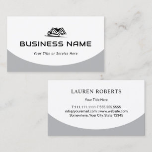 Elegant Real Estate Agent House Business Card