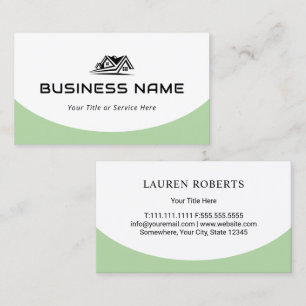 Elegant Real Estate Agent House Business Card