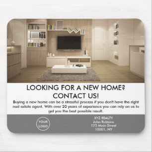 Elegant Real Estate Agent Promotional Custom Mouse Mat