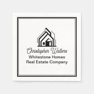 Elegant Real Estate Company Customised Realtor Napkin