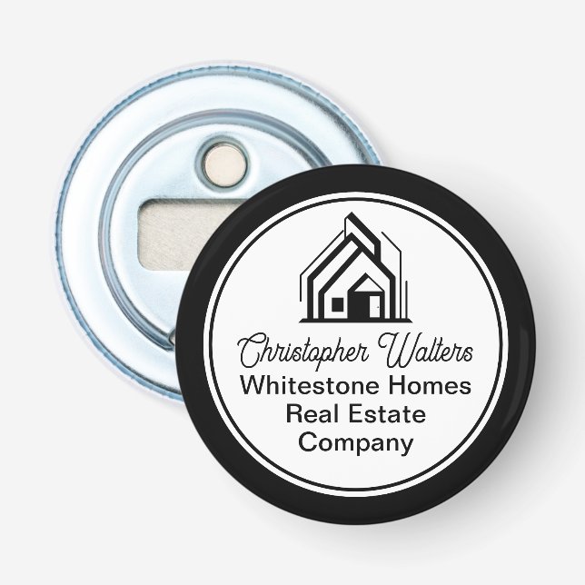 Elegant Real Estate Company Customized Realtor Bottle Opener (Front)