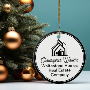 Elegant Real Estate Company Customized Realtor Ceramic Tree Decoration