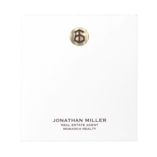Elegant Real Estate Logo Notepad (Front)