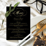 Elegant Real Foil Pressed Wedding Menu Cards<br><div class="desc">Celebrate in style with these elegant real foil pressed menu cards. The wording is easy to personalise and your dinner guests will be thrilled when they receive these super stylish menus.</div>