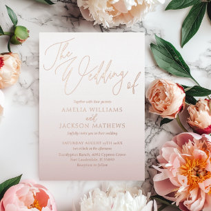 Elegant Real Gold Blush Pink Wedding