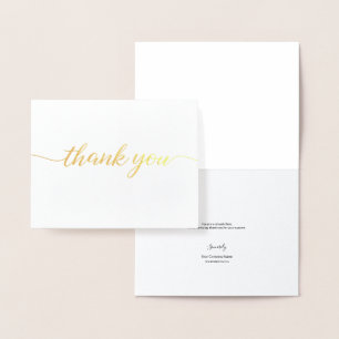 Elegant Real Gold Foil NO Business logo  Card