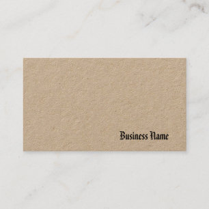 Elegant Real Kraft Paper Nostalgic Template Brown Business Card