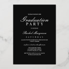 Elegant Real Silver Typography Class of Graduation